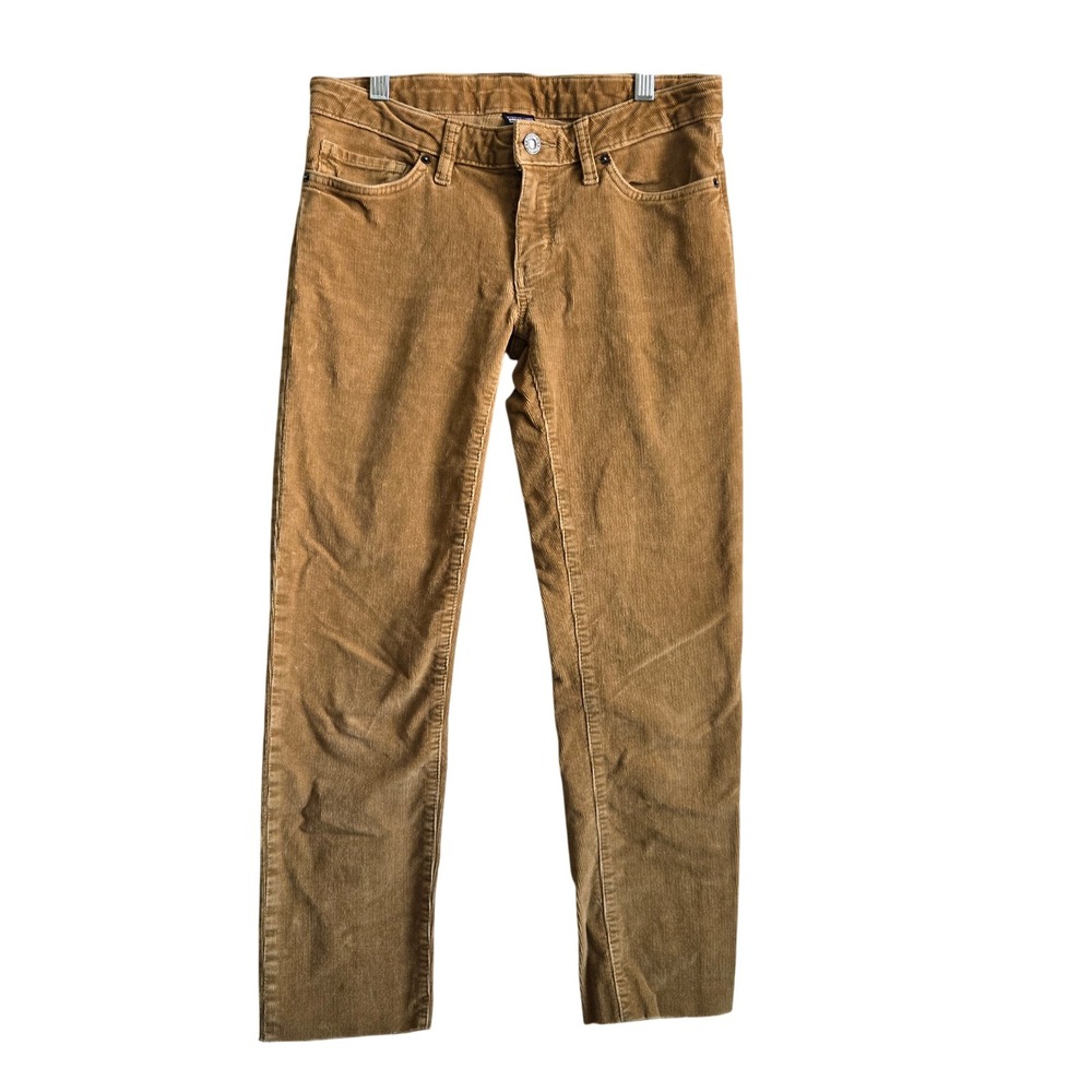 Patagonia 28 Corduroy Pants Womens Tan Good Raw Hem Organic Cotton Straight Leg
